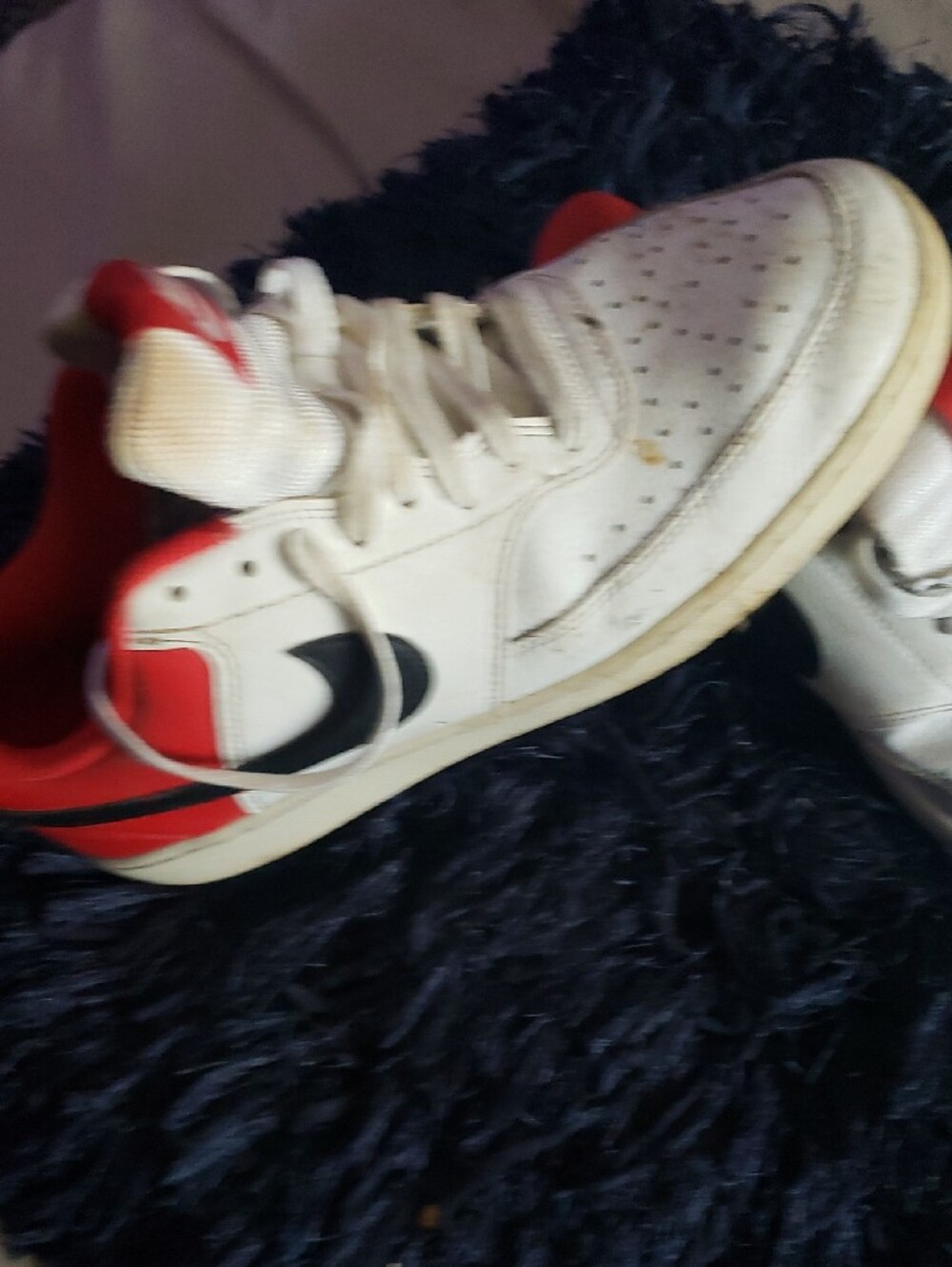 Nike Mens Air Force 1 White Red Sneakers Mens 10.5